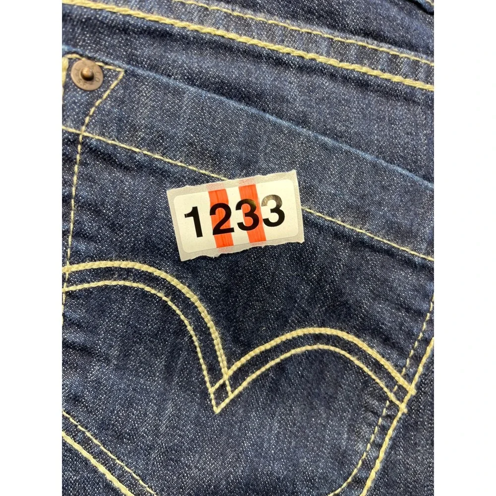 Levis Mid Rise Skinny Jeans Womens 18W Indigo Blue Denim Stretch 1233‎